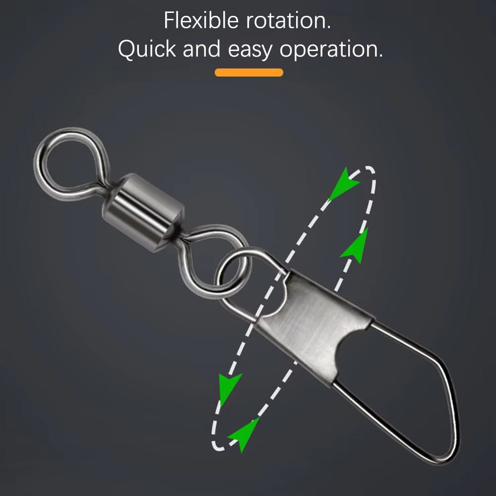 DNDYUJU Conector Giratorio Acero Inoxidable – Para Señuelos de Pesca