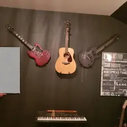 Soporte horizontal de guitarra para pared duradero de metal