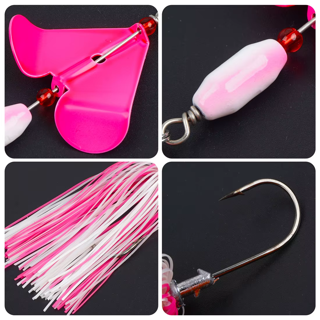 Spinnerbait y Buzzbait multicolor para lubina, trucha y salmón - imagen 2