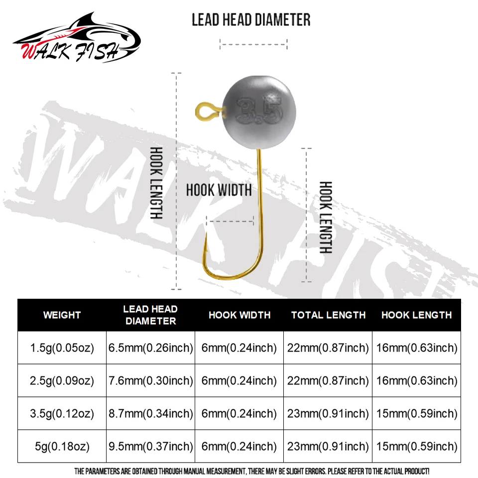 Walk Fish Micro Anzuelos Jig Head Plomo - imagen 4