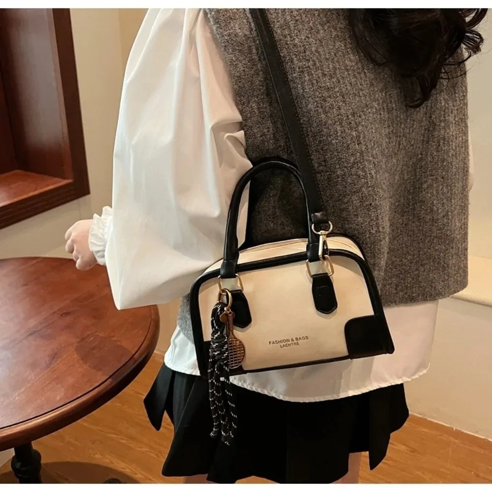 Bolso Boston Mini Retro de cuero PU con correa y forma cuadrada - imagen 5