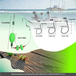 Aparejo de pesca inox con flotador de corcho y enganche giratorio