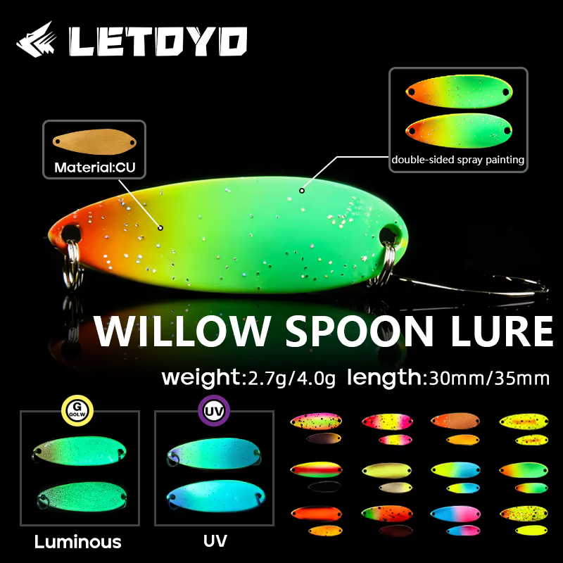 Señuelo Willow Spoon LETOYO para truchas en arroyos - imagen 2