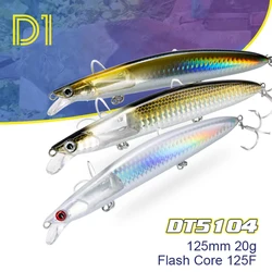 D1 Flash Core 125F Señuelo Minnow 125mm 20g Lanzamiento Largo Flotante