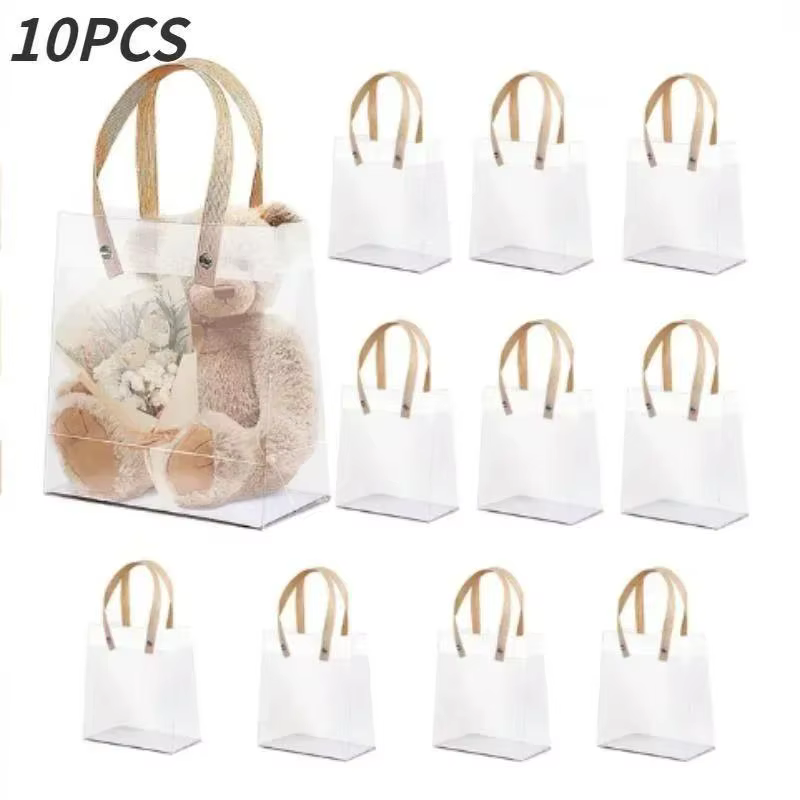Bolsas transparentes de plástico para regalo, vista frontal
