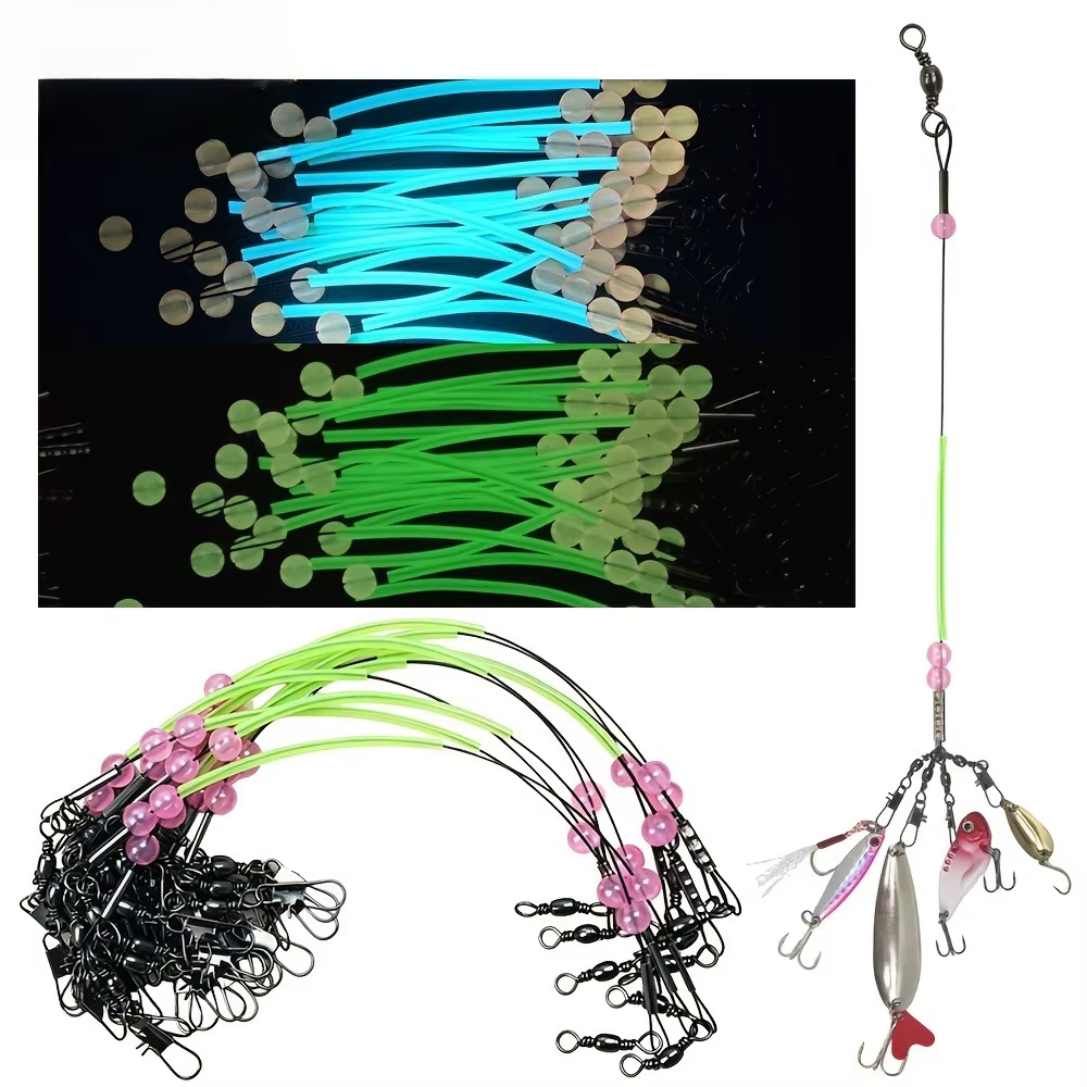 Señuelos luminosos calamares y camarones – Anzuelos integrados pesca