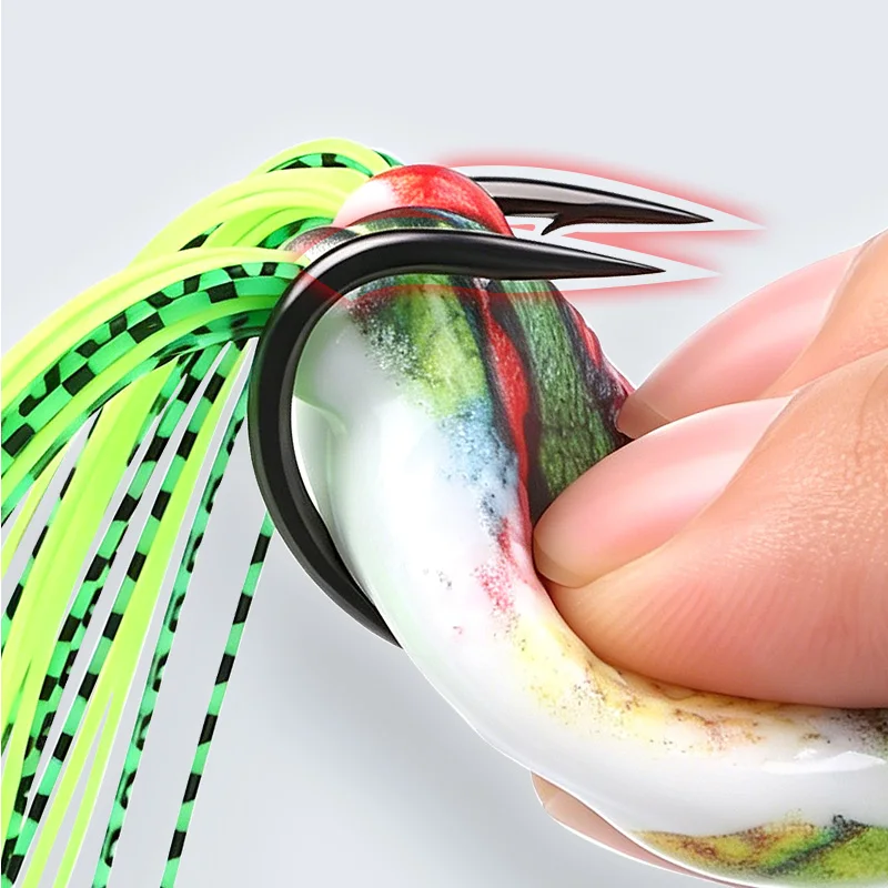 WEIHE Rana barbuda flotante 3D con doble anzuelo – Modelo A - imagen 2