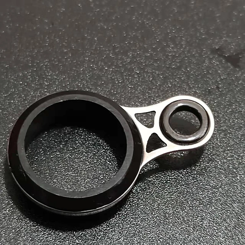 Anillos guía instalados en sección de caña