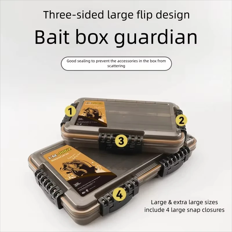 Caja de cebo impermeable y accesorios para señuelos blando y duro - imagen 2