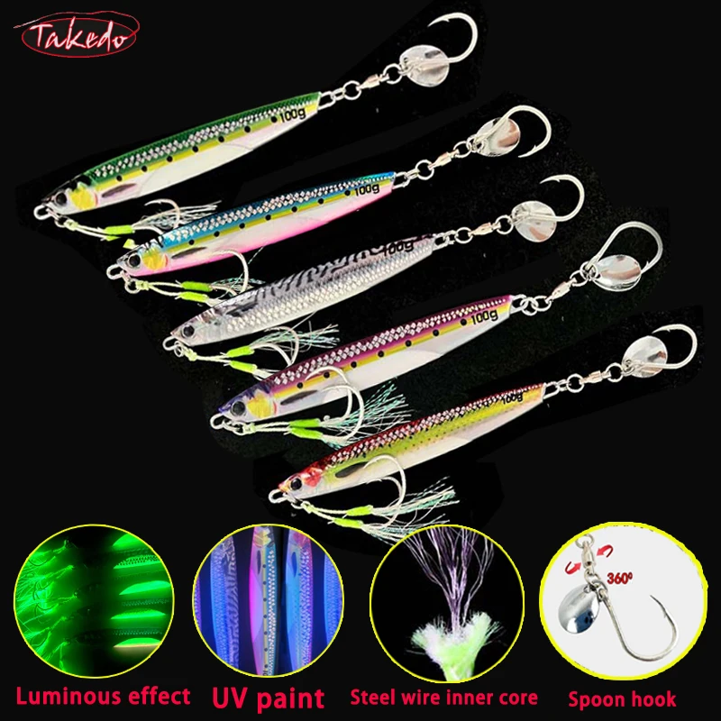Jigs TAKEDO HG02 de hundimiento rápido para pesca – Metal 3D - imagen 4