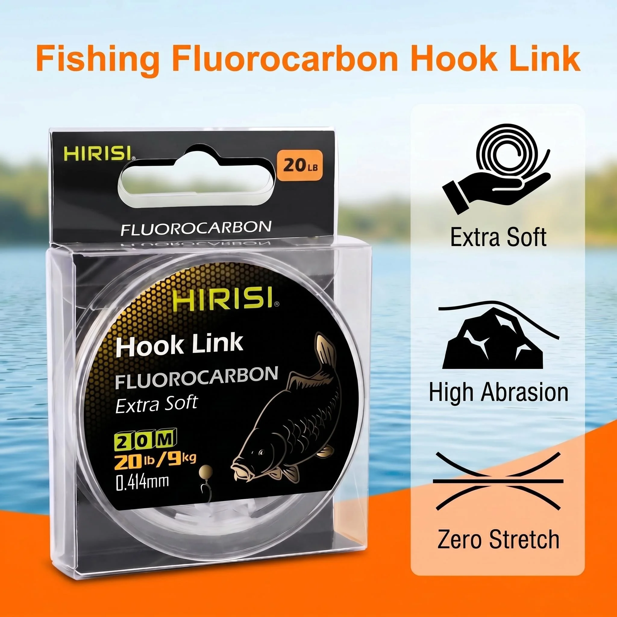 Hirisi Fluorocarbono rígido para montajes Chod de carpa - imagen 4