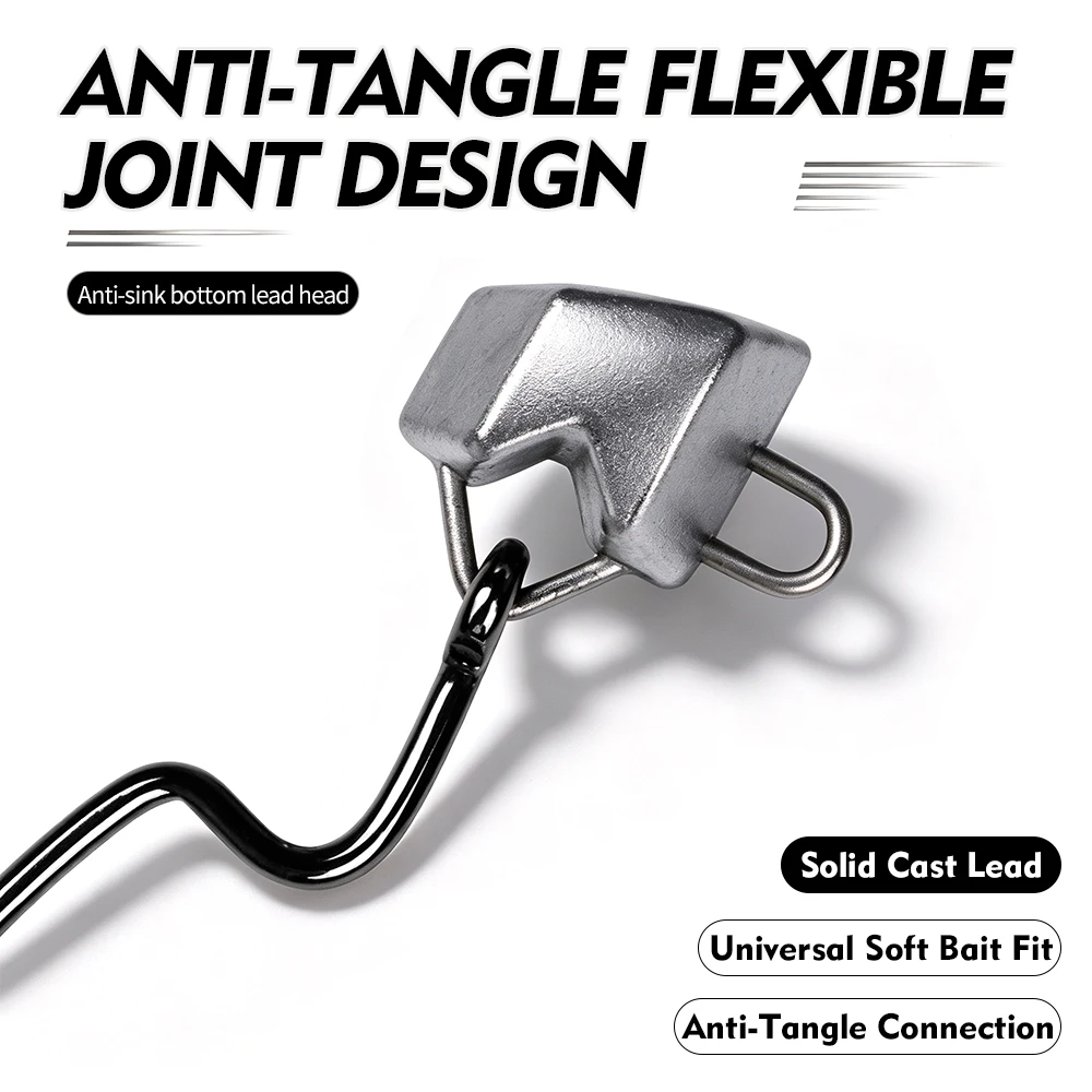 Anzuelos Jig Head offset Proberos de plomo triangular para lubina