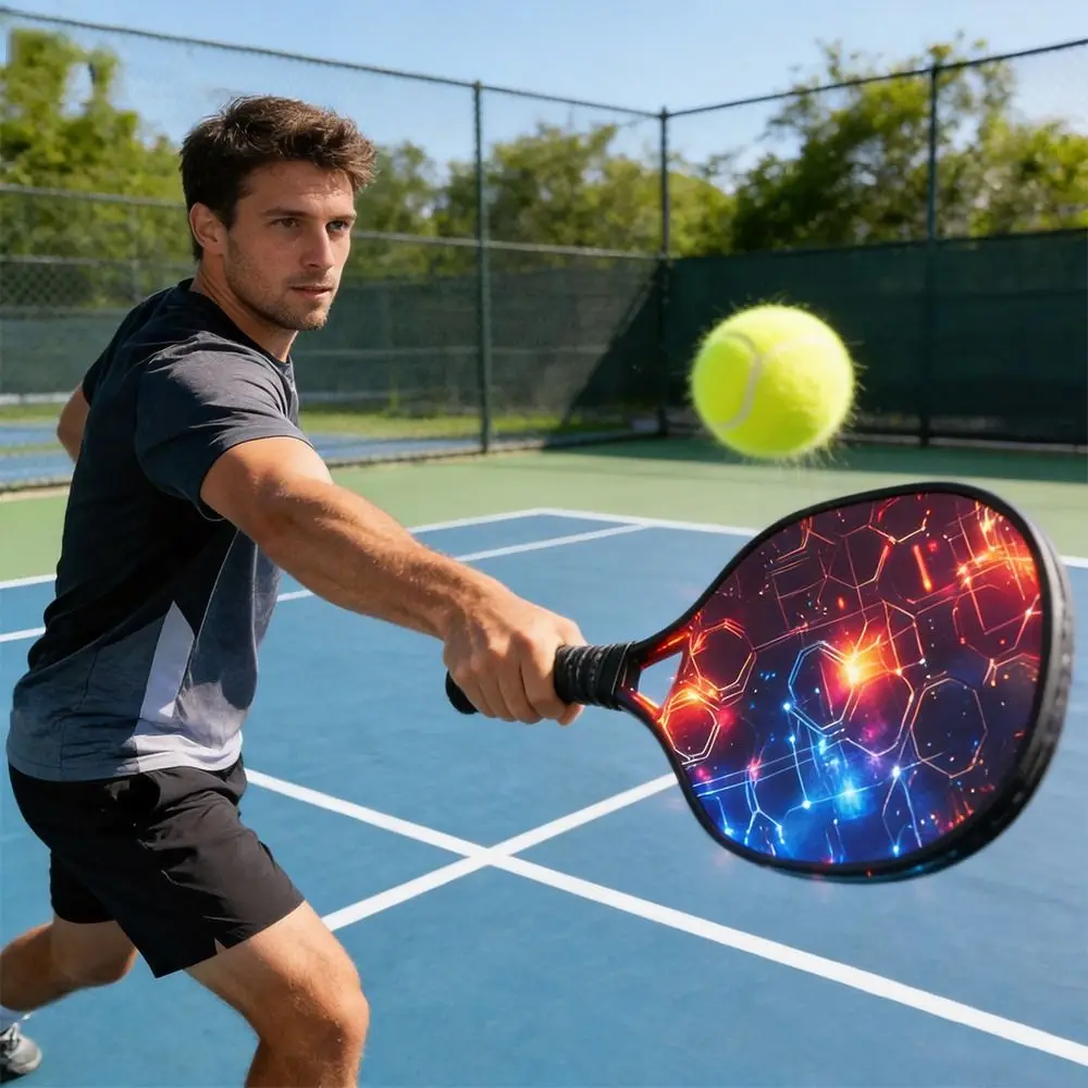 Raqueta de pickleball infantil ligera con pelota y núcleo de panal - imagen 3