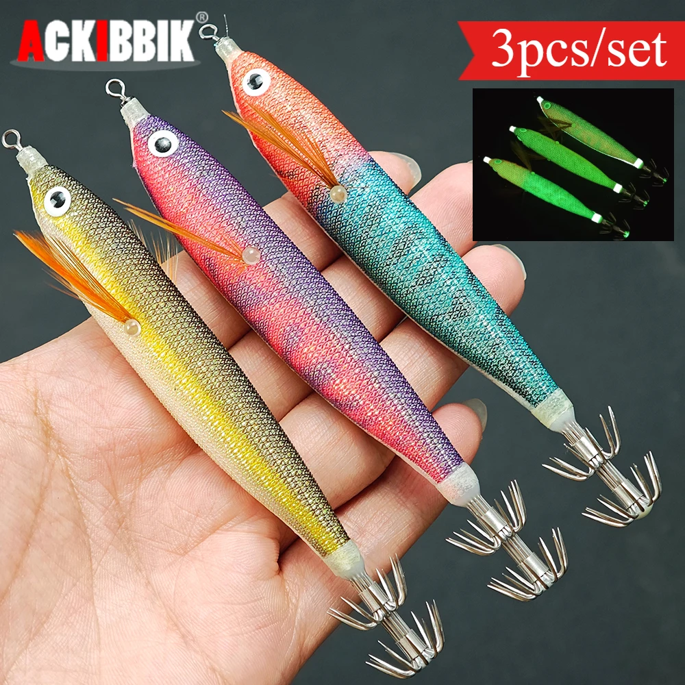 Cebo duro biónico para pesca nocturna en agua salada con plumas - imagen 4