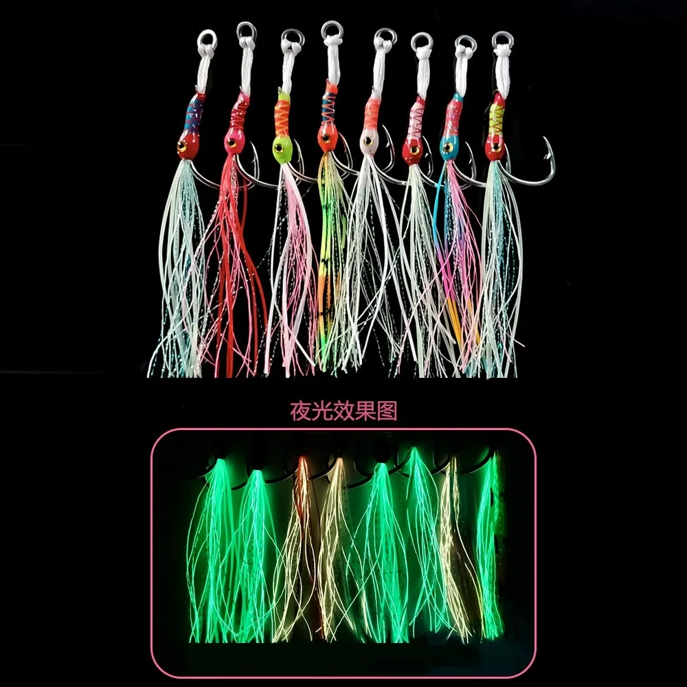 Anzuelo Jigging de acero alto carbono con ojos 3D para mar - imagen 4