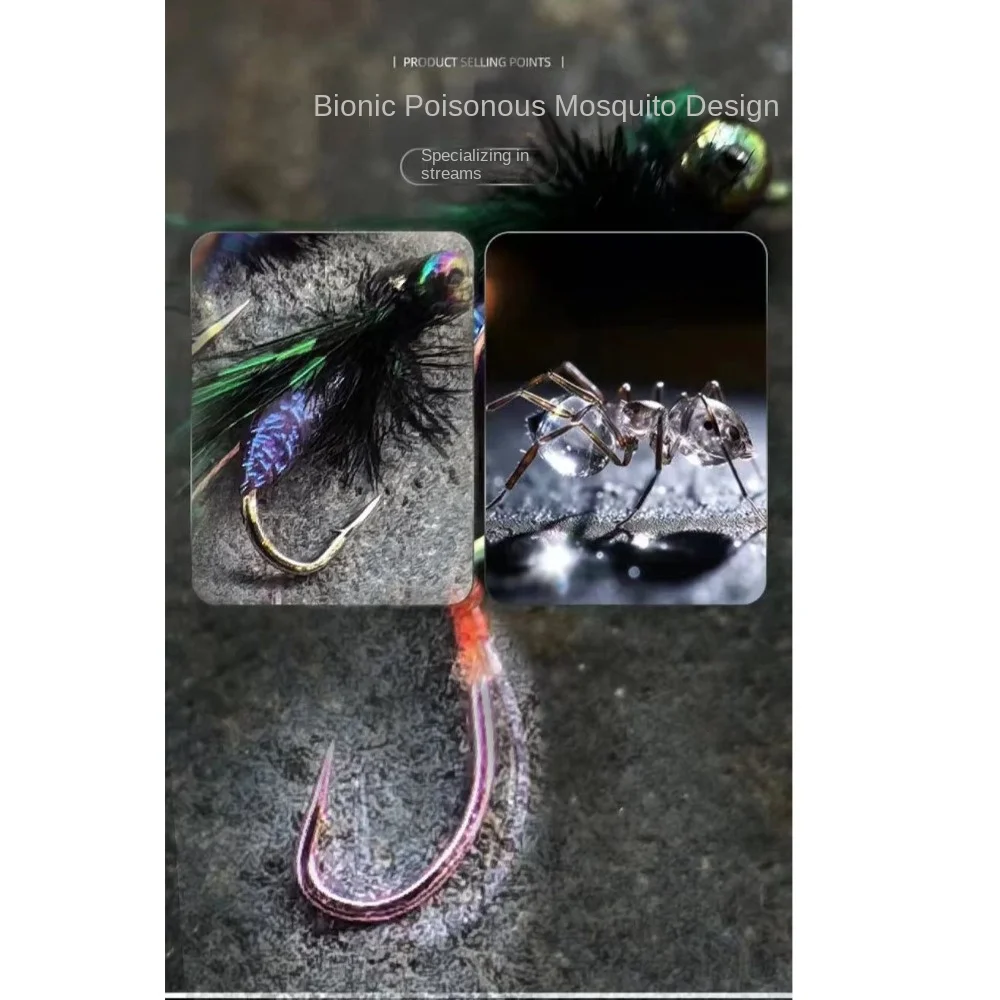 Anzuelos Dobles de Tungsteno para Pesca a Mosca – Ninfa Trucha - imagen 4