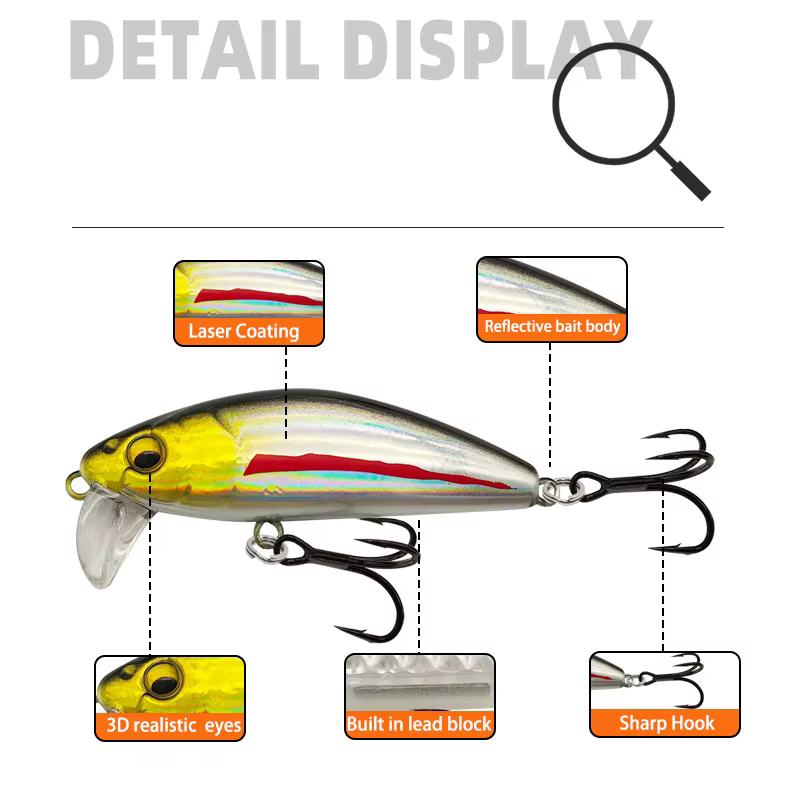 Testar Señuelo Hundente Crankbait para Trucha y Perca - imagen 3