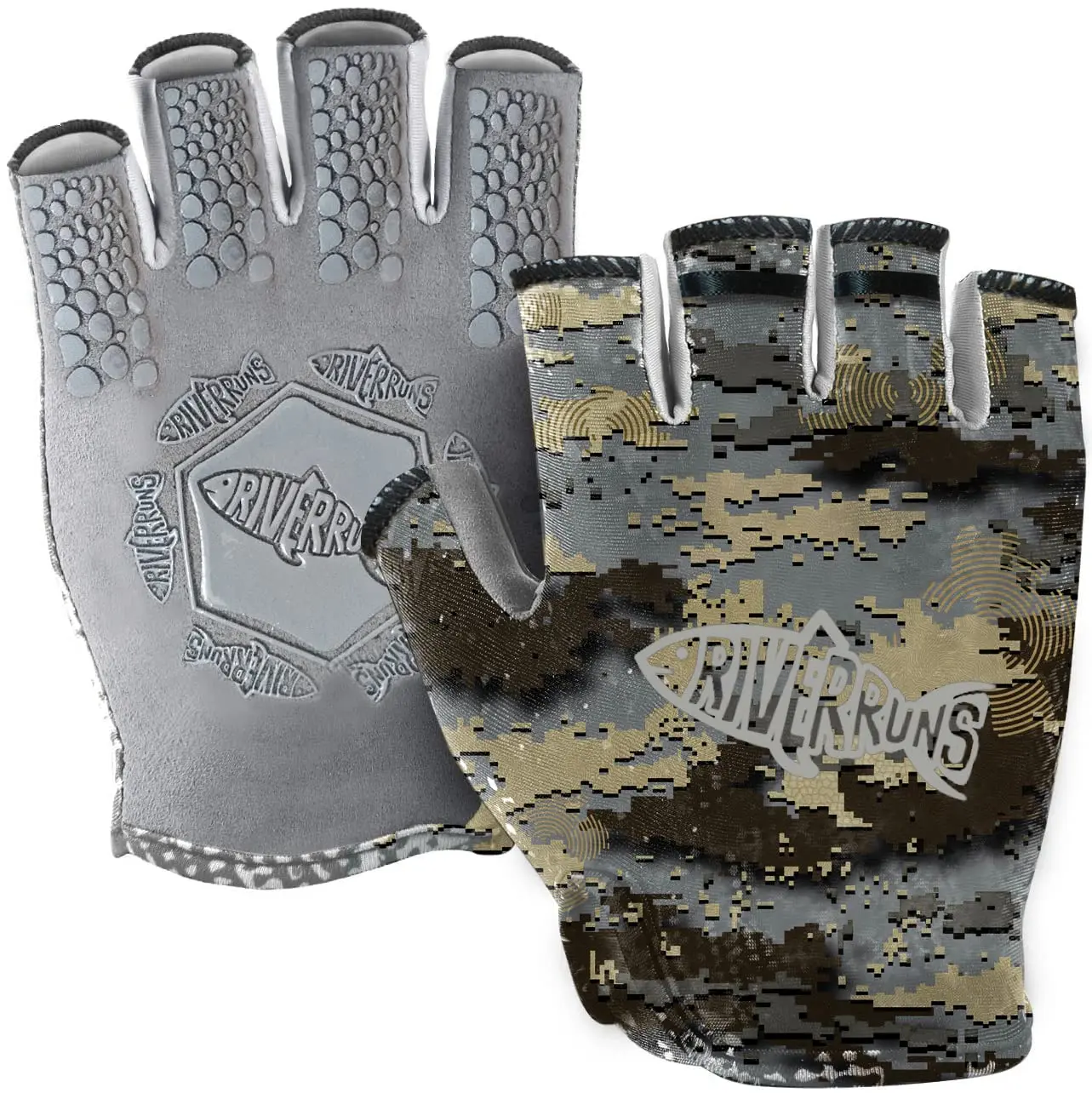 Guantes de pesca sin dedos con protección UV