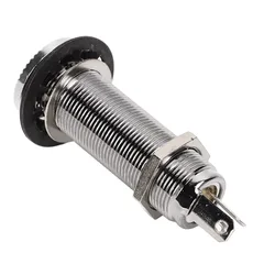 Conector roscado largo de latón para guitarra estéreo/mono