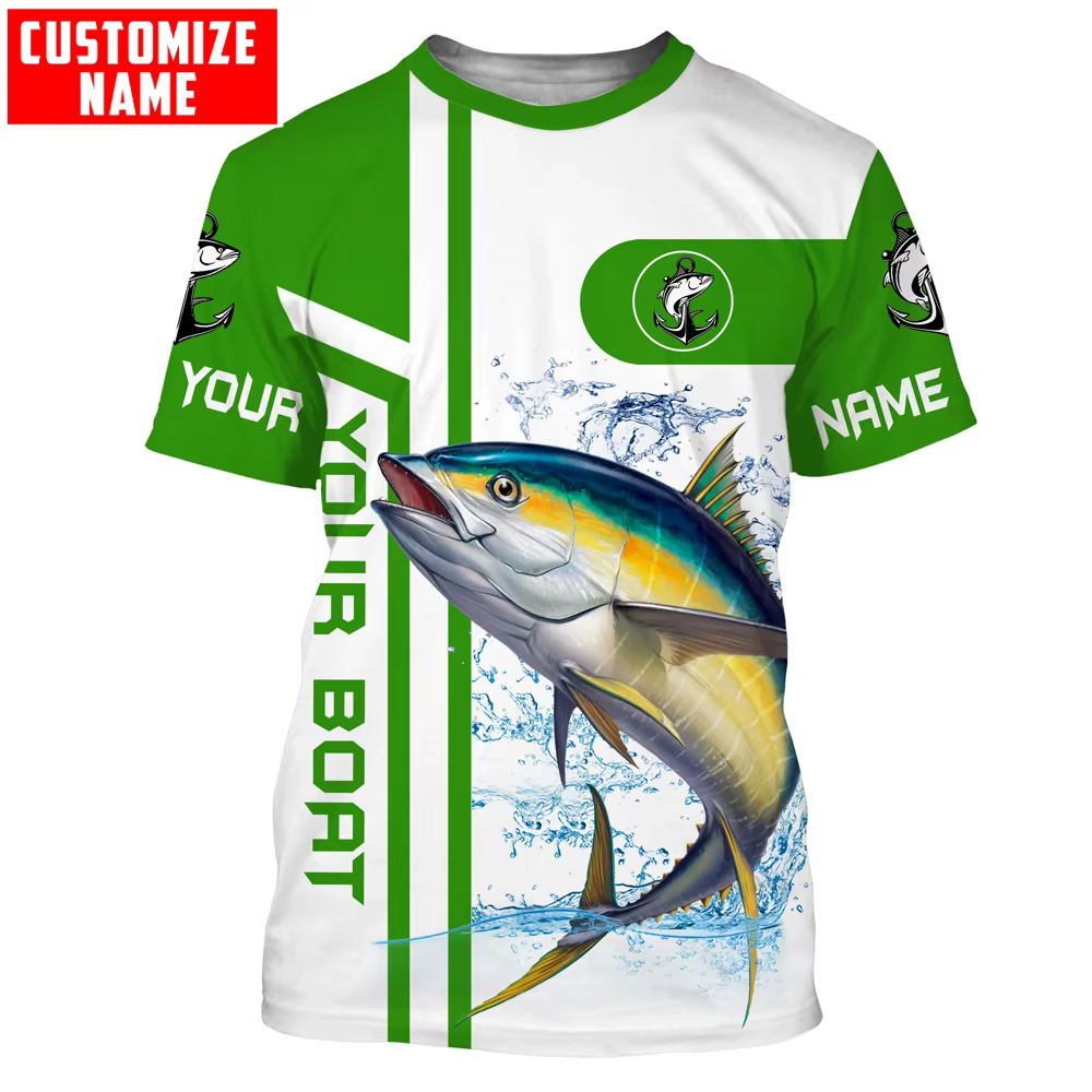Camiseta pesca atún TX271 – Estampado 3D agua salada - imagen 5