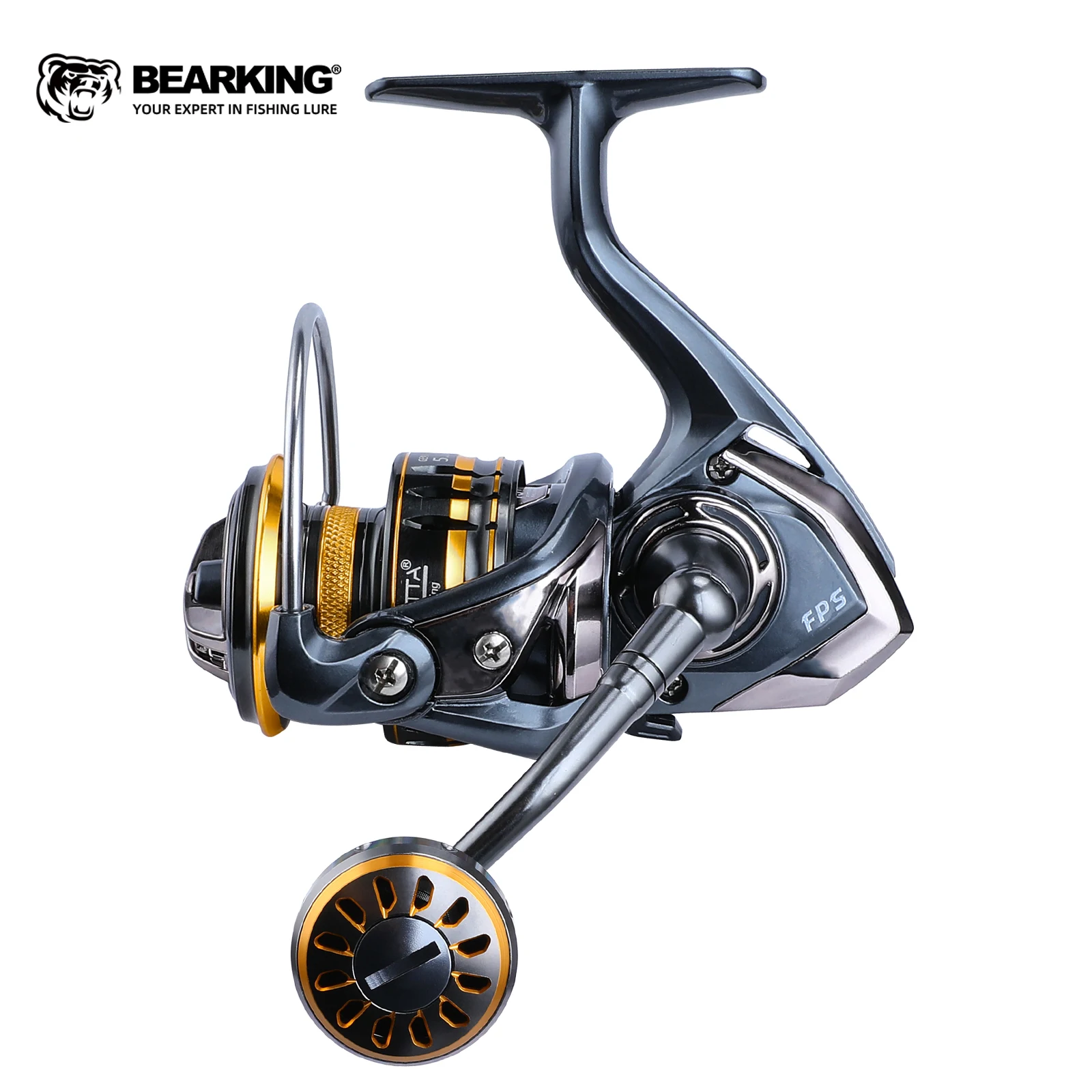 Bearking 12 kg Carrete spinning agua salada - 9+1 rodamientos 5.2:1