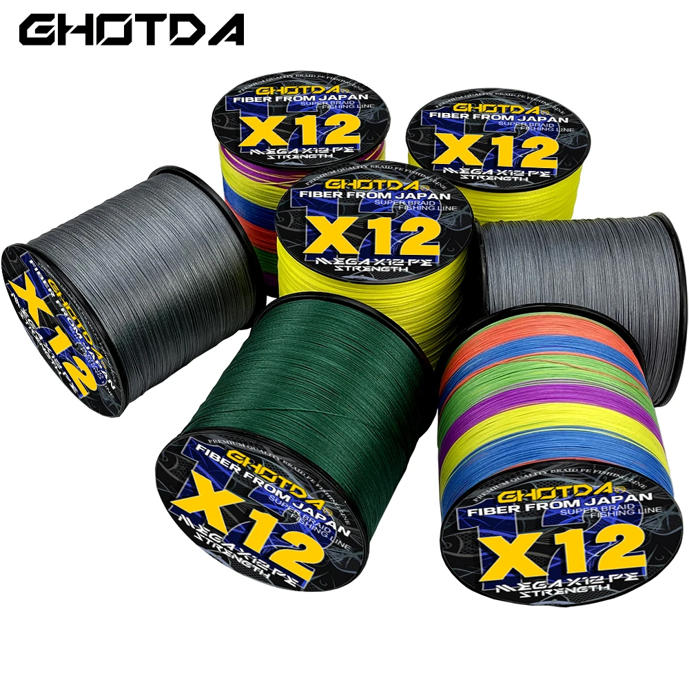 GHOTDA X12 Linea trenzada PE multifilamento para carpa y lubina - imagen 4