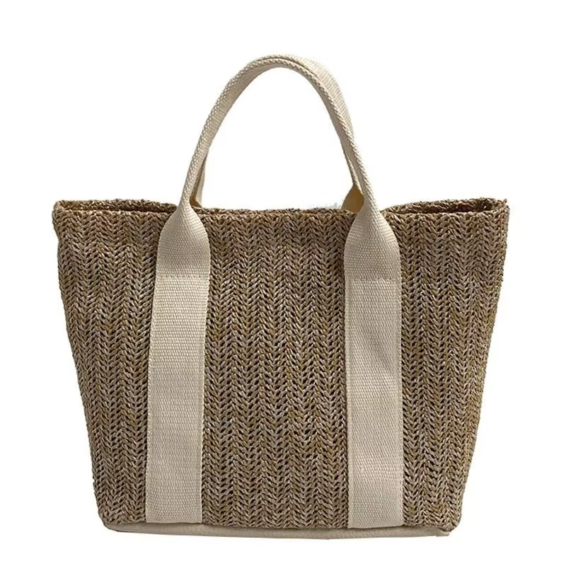 Bolso de pesca paja cremallera – colores tendencia mujer - imagen 2
