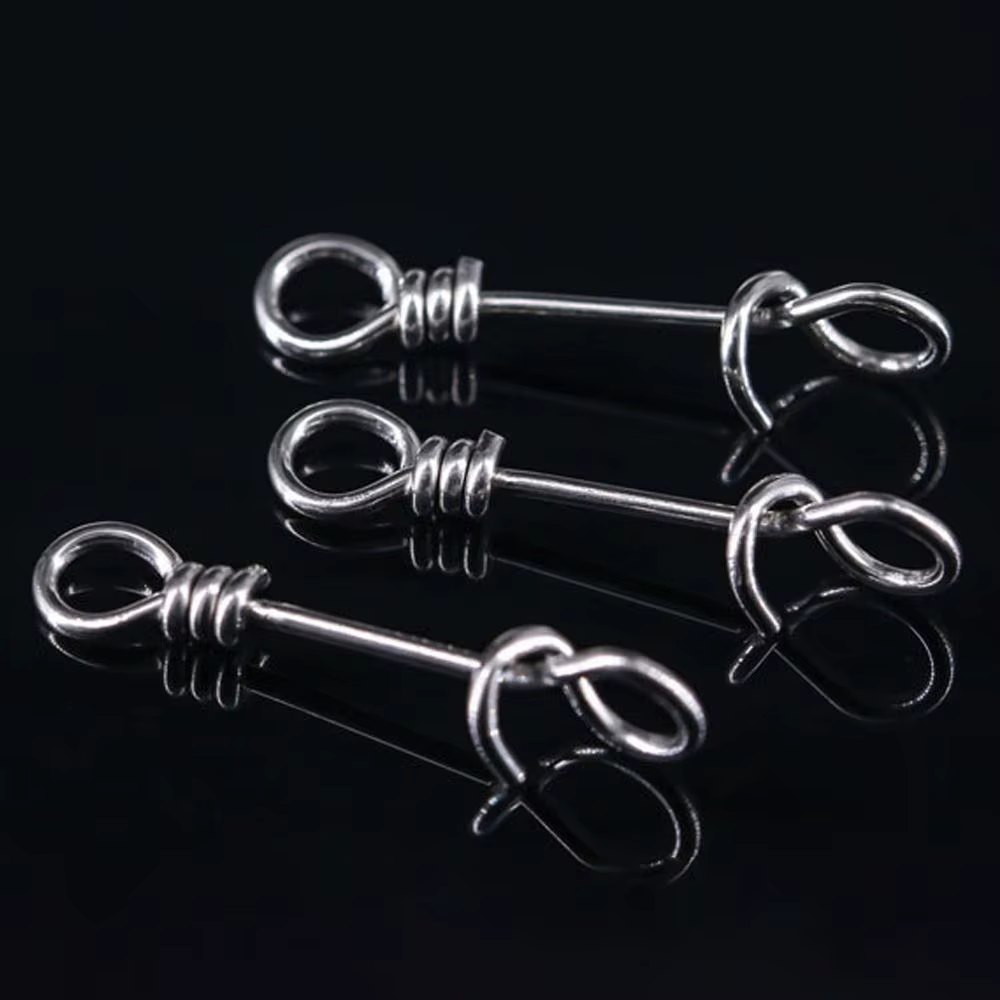 Fastach Clips giratorios de acero inoxidable - conexión rápida para pesca - imagen 2