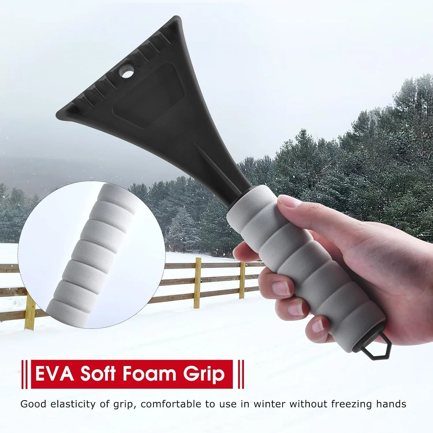 Raspador de hielo para coche con empuñadura EVA y rasqueta PP - imagen 3
