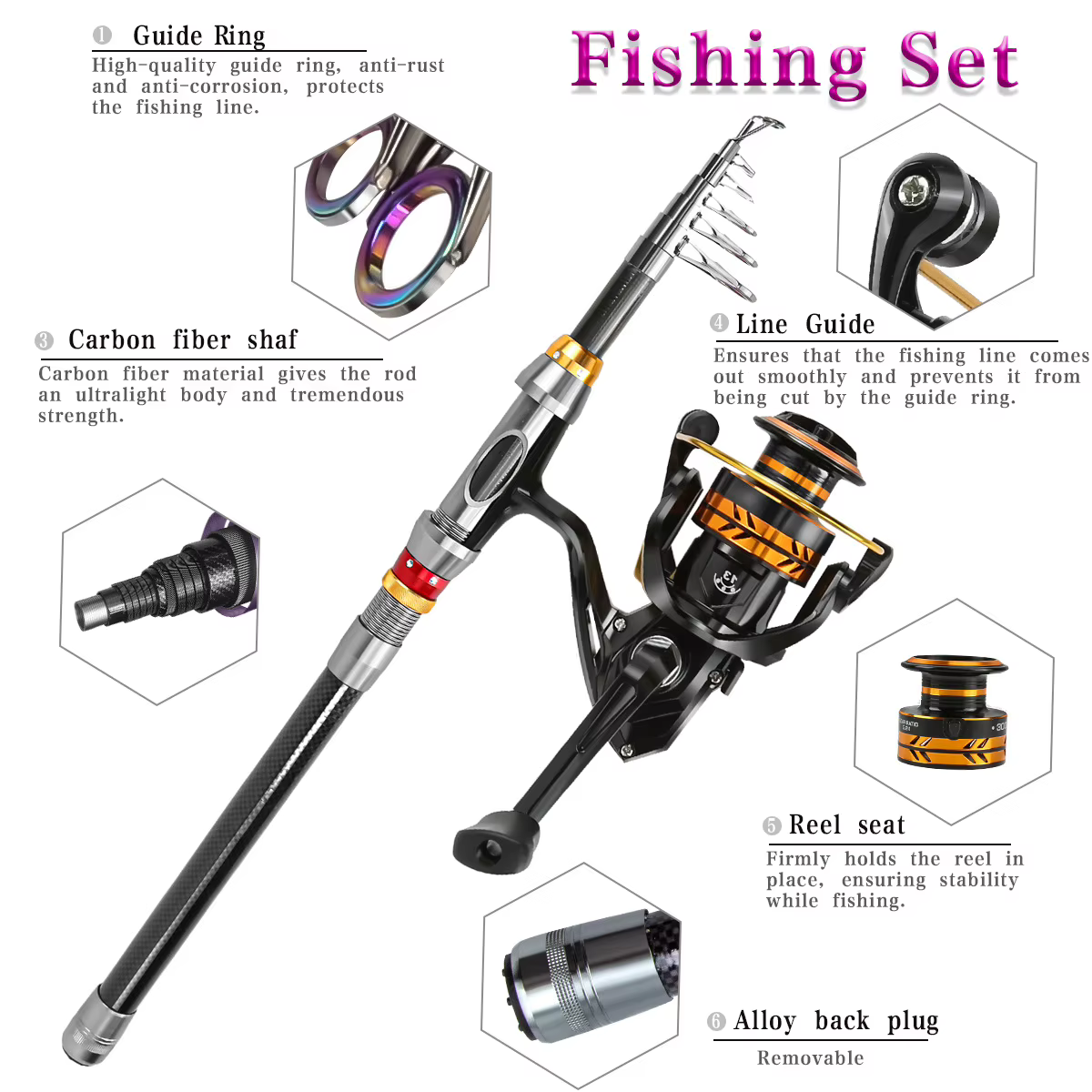 Kit de pesca para mar con cañas y señuelos duros y blandos - imagen 3