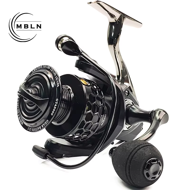 Carrete Giratorio MBLN Metal para Pesca Marina – Lanzamiento Larga Distancia