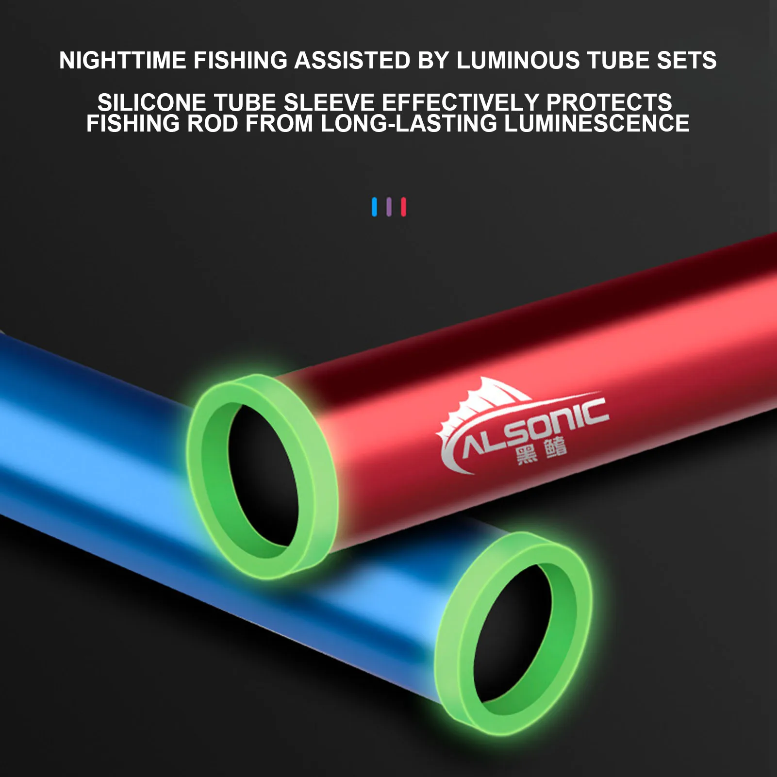 Soporte de cañas de aluminio con funda fluorescente y antióxido - imagen 3