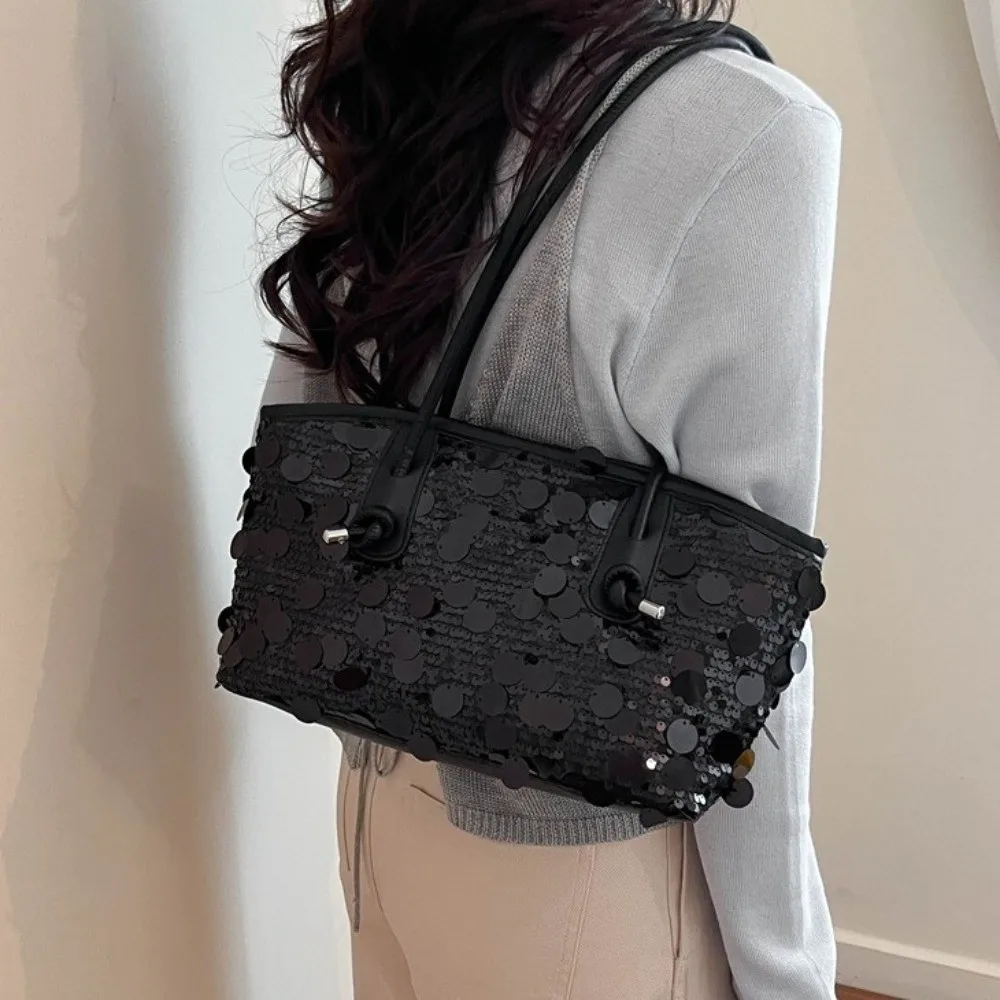 Bolso de mano con lentejuelas brillantes gran capacidad – Purpurina - imagen 2