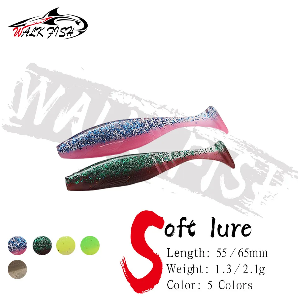 WALK FISH Wobbler 15pcs – Cola en T Doble Color - imagen 4