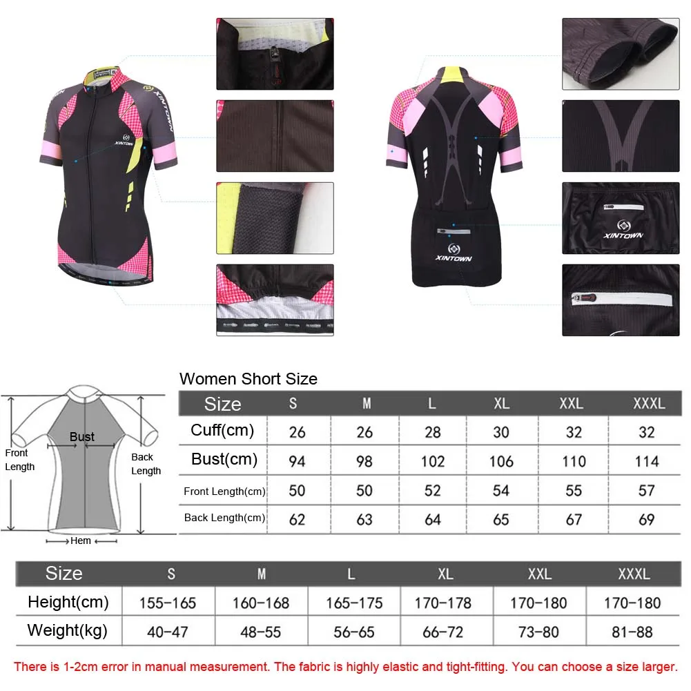 Maillot de ciclismo mujer con tejido transpirable