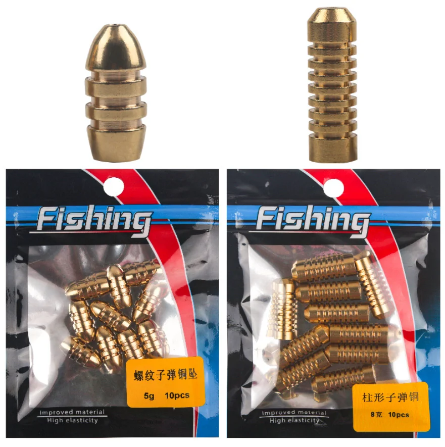 Plomo Texas Rig de cobre puro 1,5-10g para vinilos y jigs