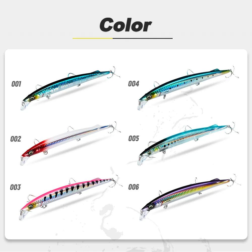 D1 Jerk Minnow Jerkbait flotante de largo alcance – Lubina y lucio - imagen 3