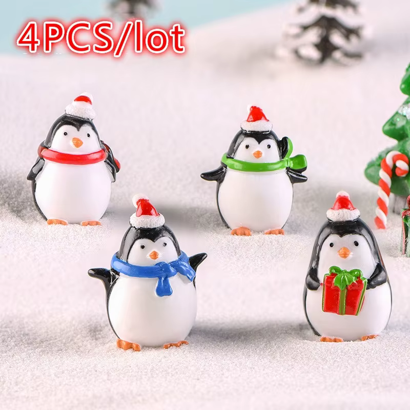 Pingüinos de resina para bonsái y jardín decoración náutica navideña - imagen 2