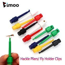 Bimoo Hackle Clips - Alicates de punta larga para atado de moscas