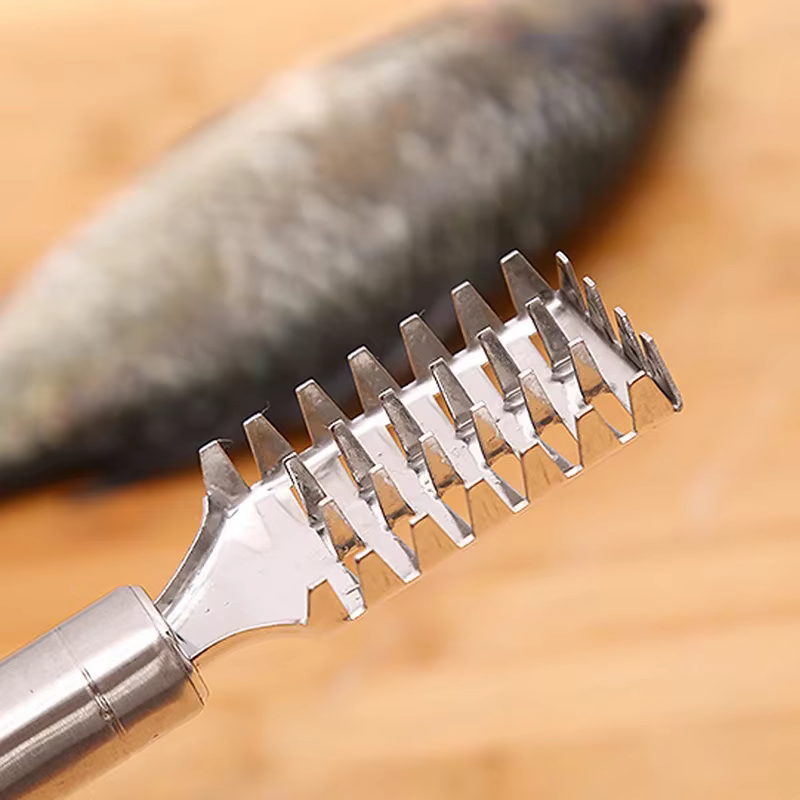 JOOYOO Desescamador de pescado acero inoxidable doble fila - imagen 5