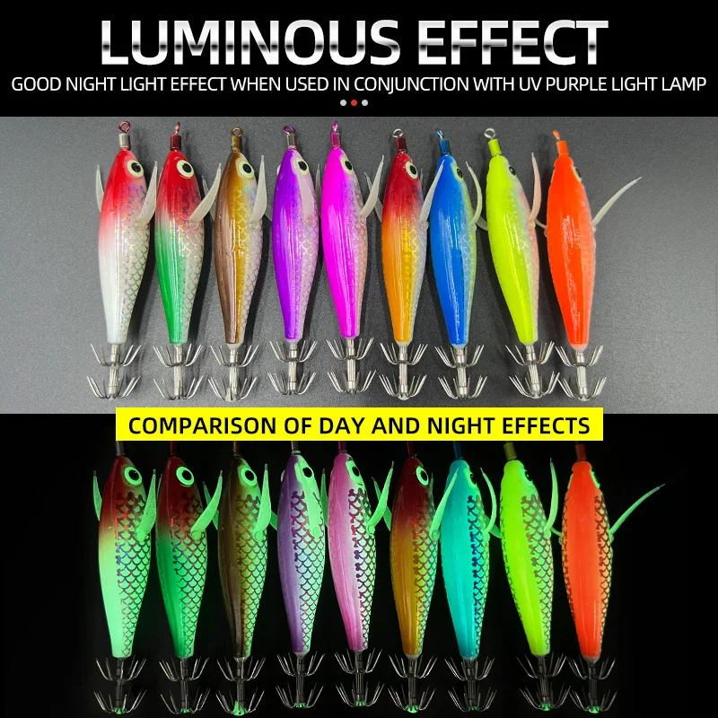 ShareShark Señuelo de calamar luminoso con anzuelo para sepias - imagen 5