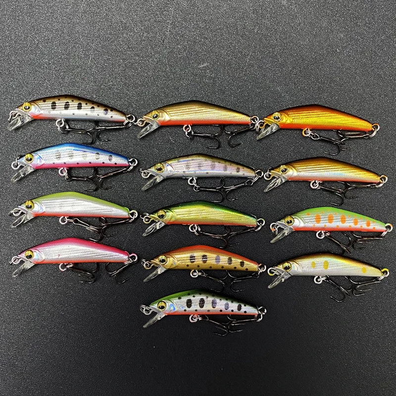 Mini señuelos wobbler para trucha: hundidores jerkbait swimbait - imagen 5