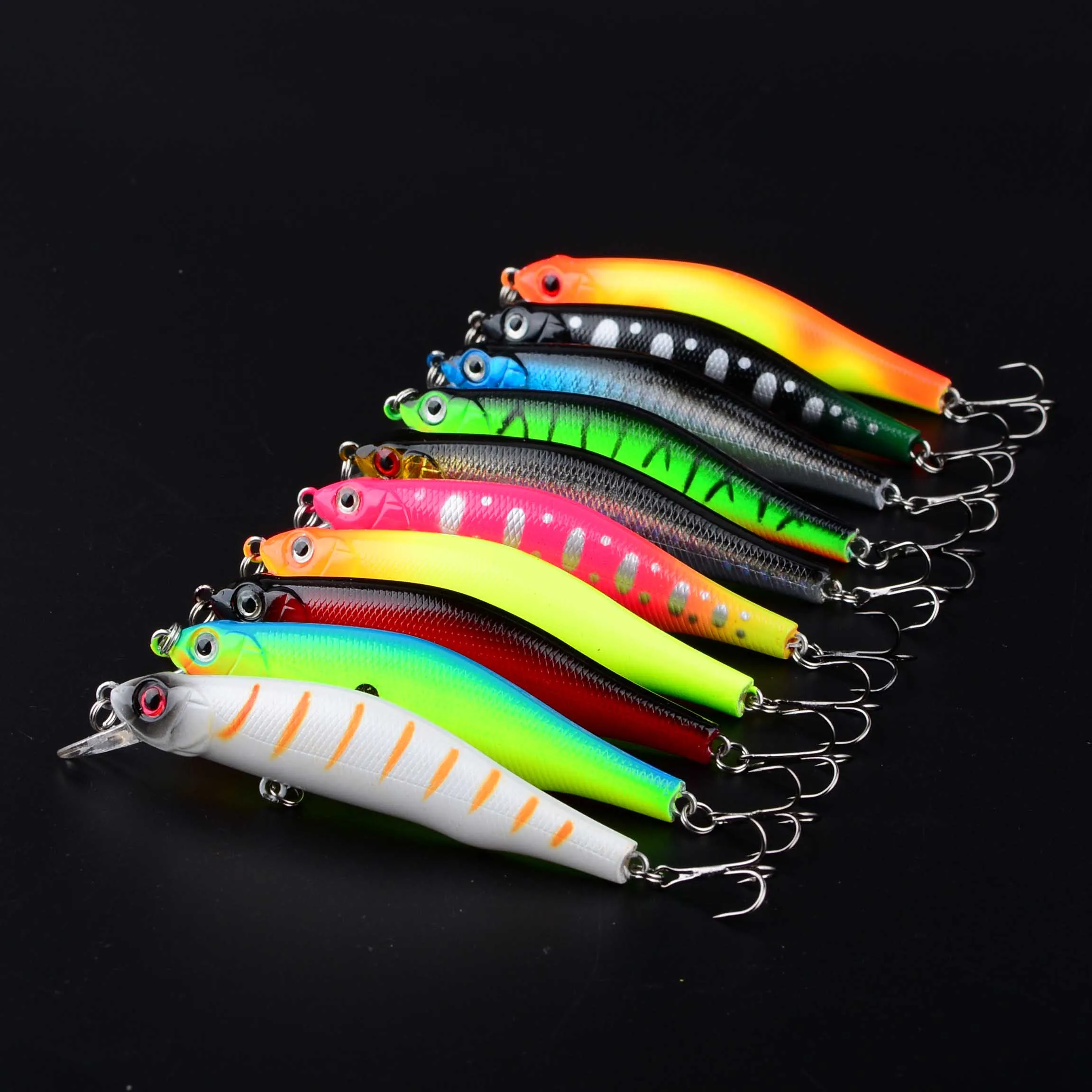 Señuelo Minnow de hundimiento Crankbait duro con ojos 3D - imagen 3