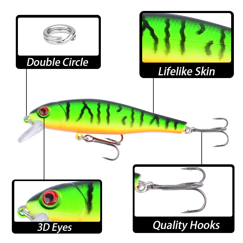 Kit de señuelos duros para carpa: wobbler, crankbait y spinner - imagen 5