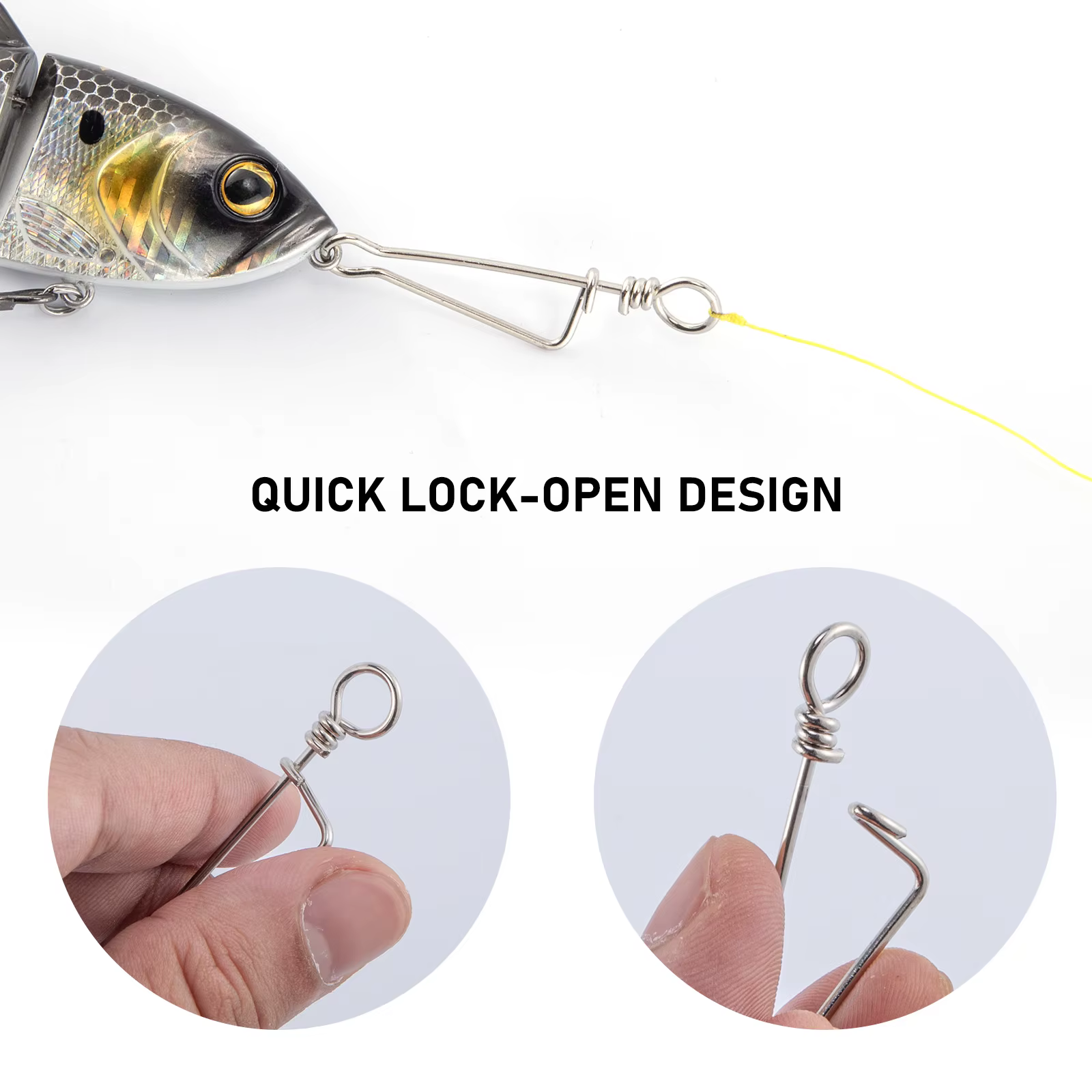 Accesorios de pesca acero inoxidable – Mousquetones y emer