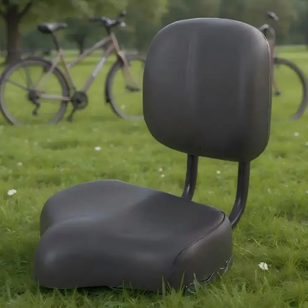 Asiento de bicicleta ancho con respaldo ergonómico impermeable - imagen 3