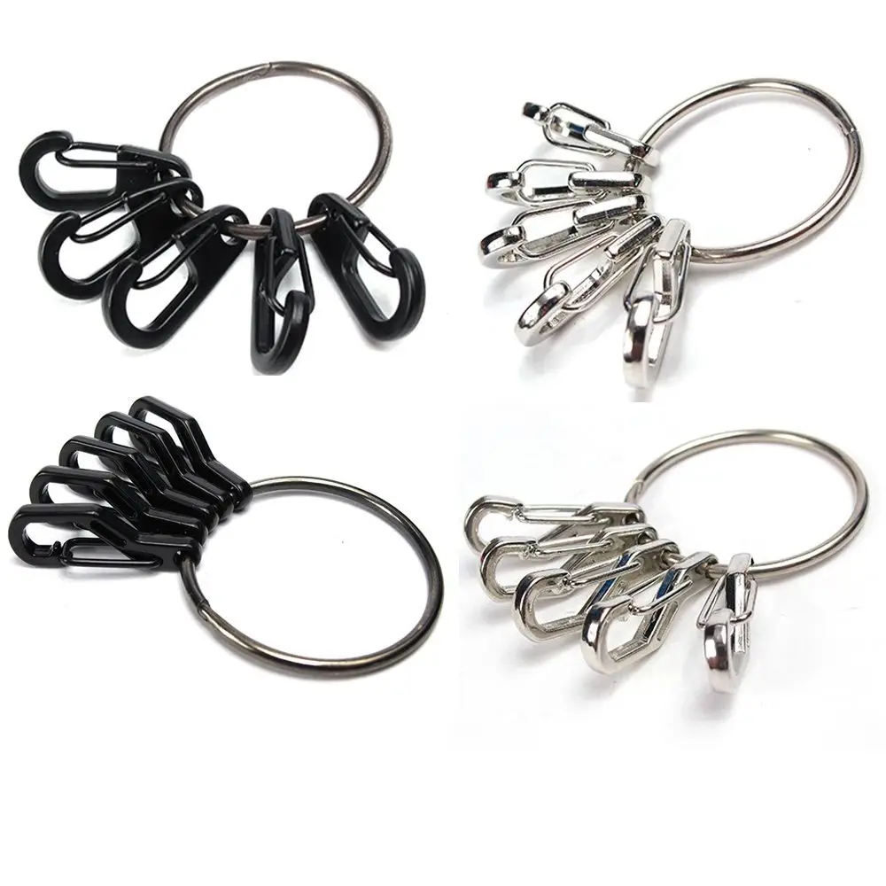 Mosquetones y clips de pesca con hebilla resistente negra/plateada - imagen 3