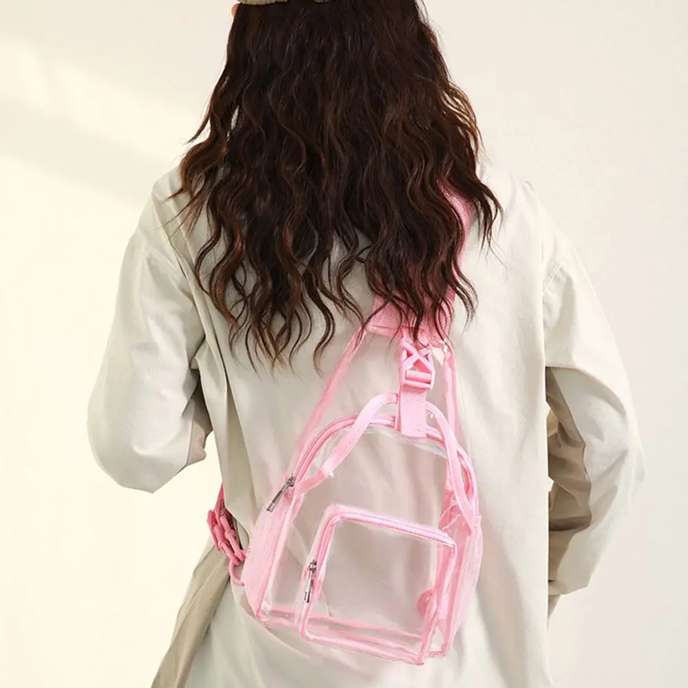 Bolso cruzado de pecho multicolor PVC transparente – doble uso - imagen 2