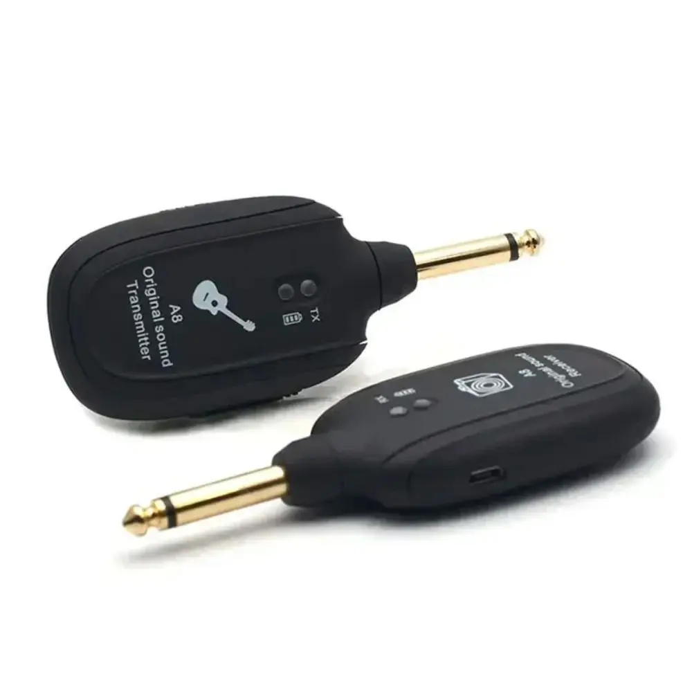 Transmisor inalámbrico conectado al jack de la guitarra
