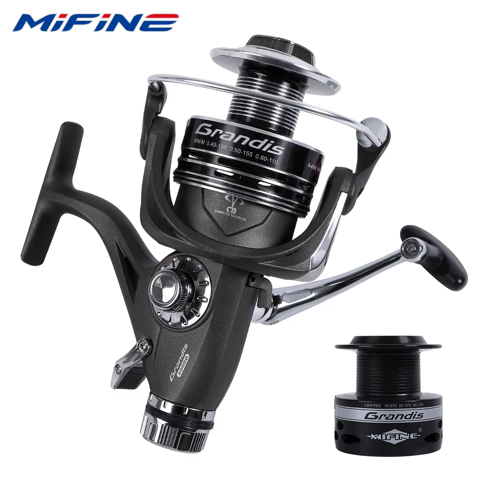 Mifine Grandis Carrete Giratorio – Arrastre para Pesca de Carpas